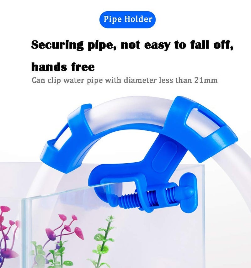 NGe 5Pcs Adjustable Fish Tank Water Hose Holder Water Tube Clamp Fixed Clip Aquarium Pipe Holder (2 Curved Shape, 3 Straight) - Image 4